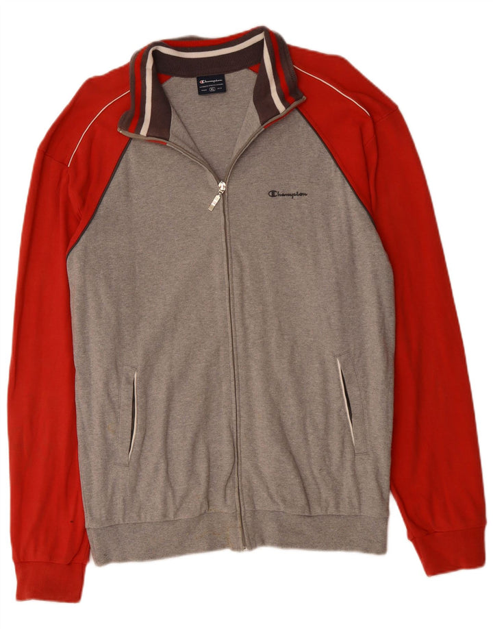 Jachetă de trening pentru bărbați CHAMPION, bumbac color bloc XL, gri