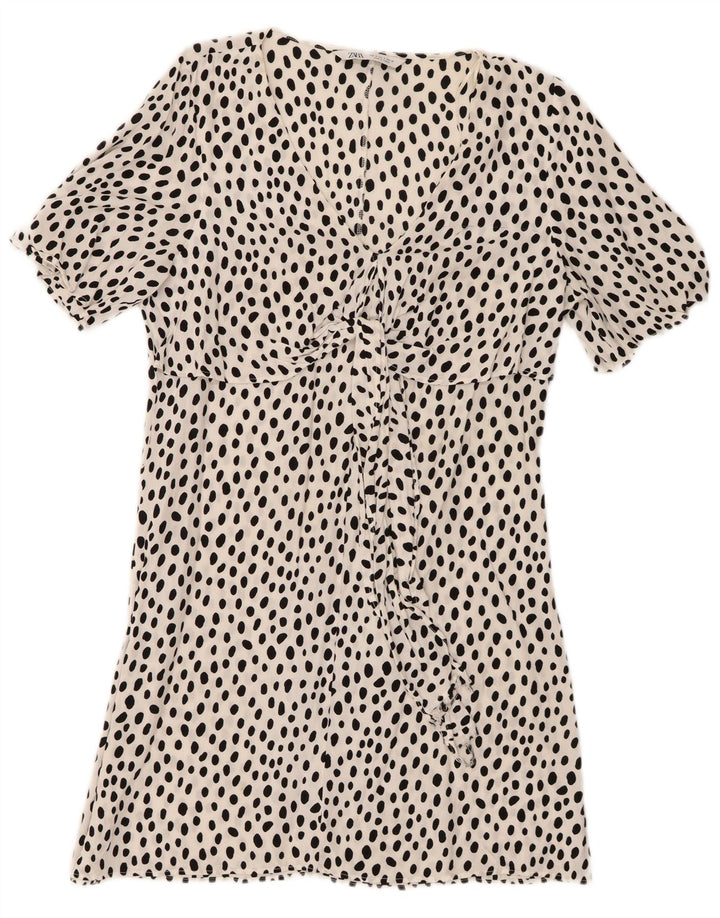 Rochie A-Line pentru Damă Zara UK 10 Mic alb cu pete