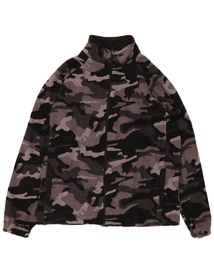Jachetă fleece pentru bărbați STARTER UK 42/44 mare, gri, camuflaj, poliester