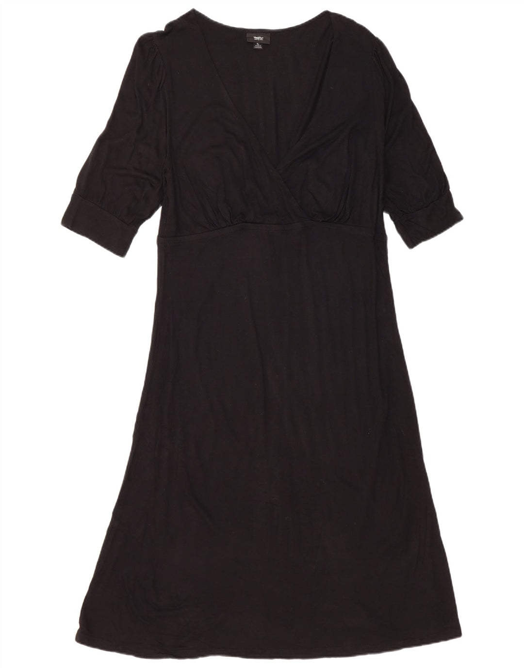 MOSSIMO Rochie A-Line pentru Femei cu mâneci 3/4 UK 14 Mare Negru Rayon