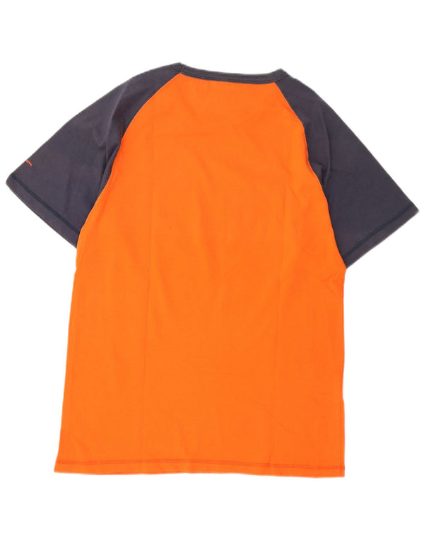 Tricou grafic pentru bărbați Champion Top XL portocaliu din bumbac color bloc