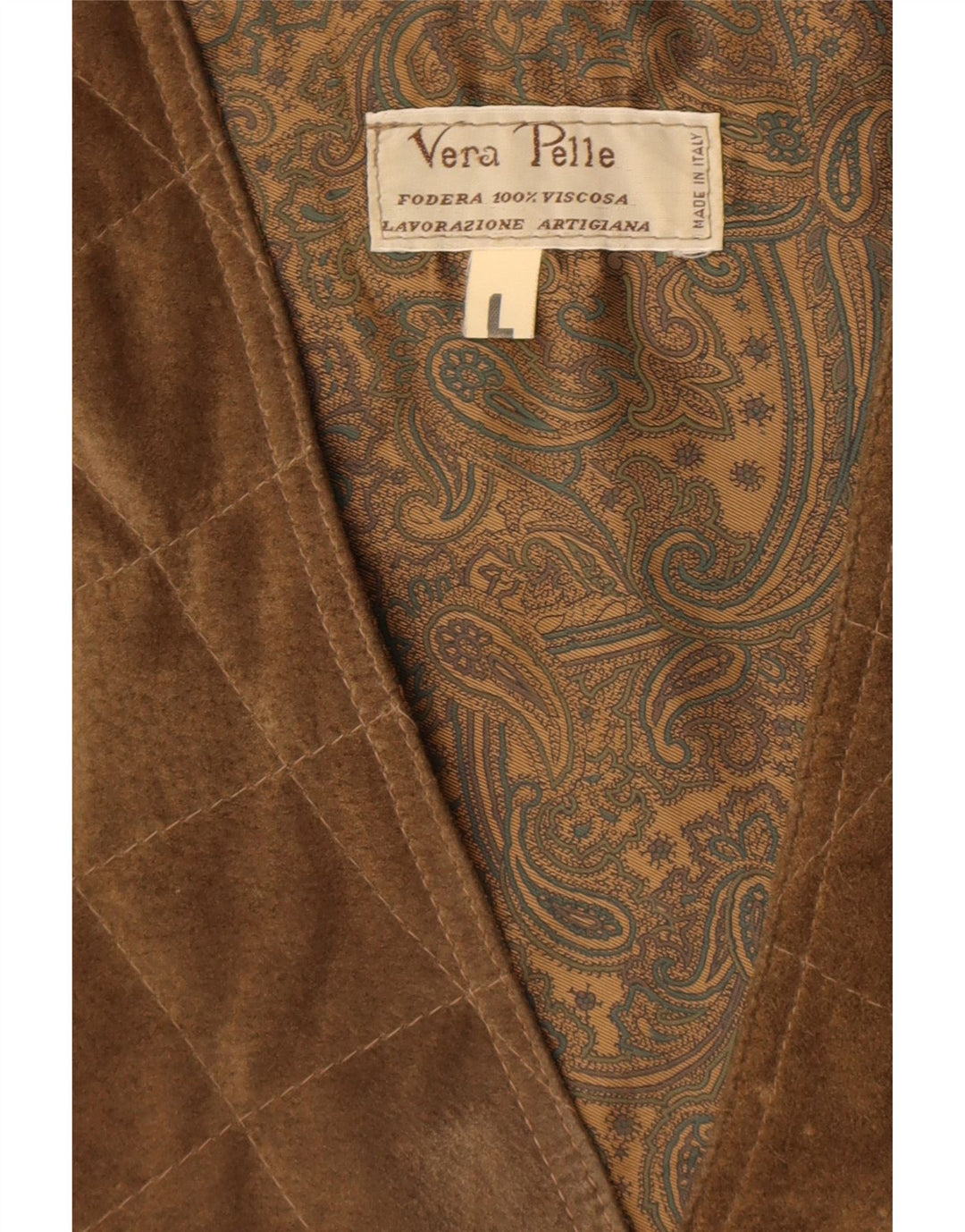 Vestă vintage pentru bărbați din piele intoarsa mare maro