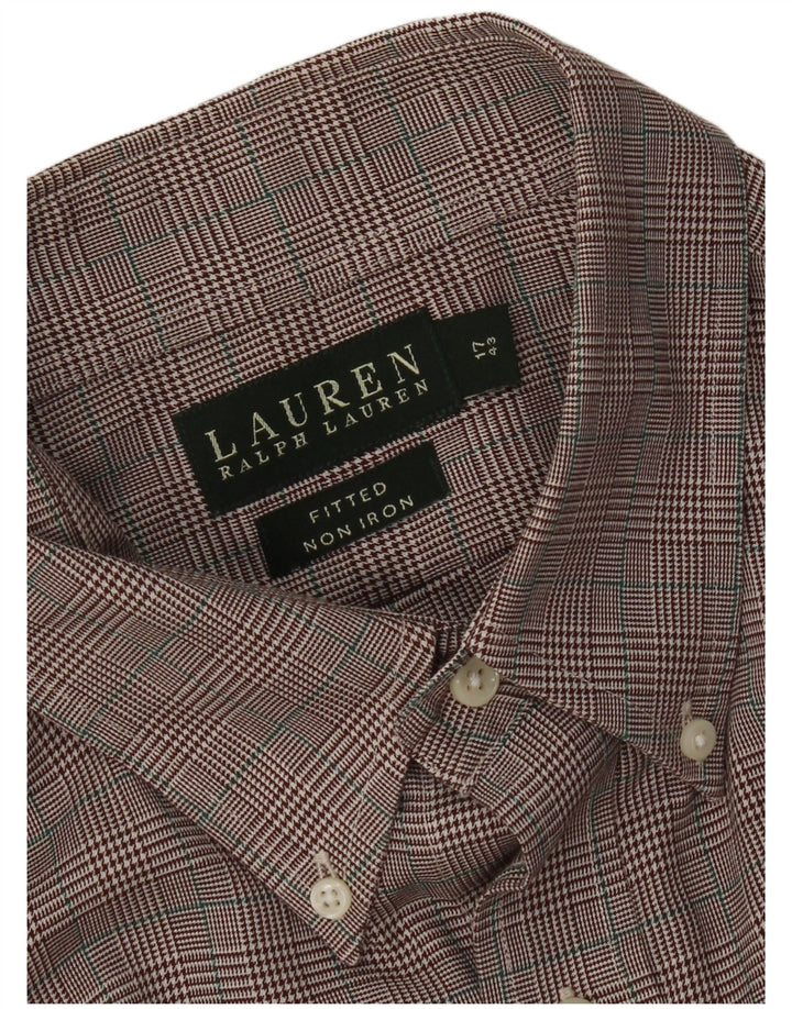 Cămașă pentru bărbați Ralph Lauren Mărimea 17 43 XL Brown Houndstooth