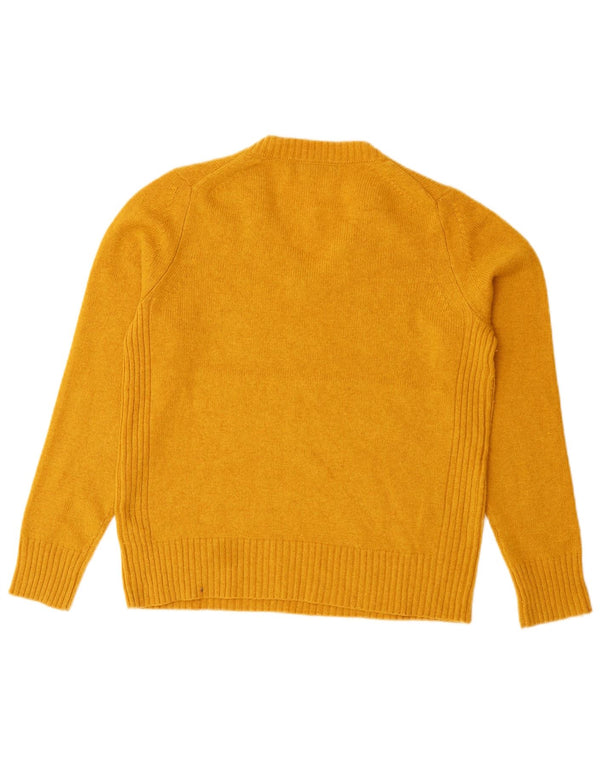Marks & Spencer Womens Loose Fit V-Neck Jumper Sweater UK 12 Medium Yellow