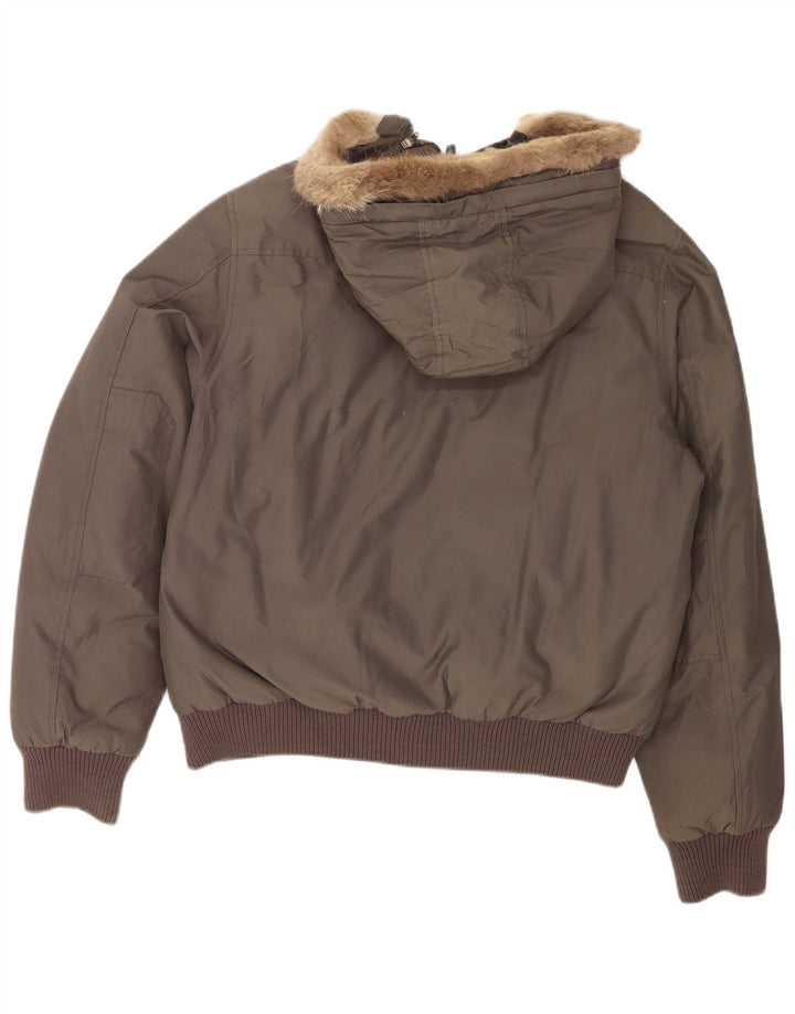 Jachetă bomber căptușită cu glugă pentru bărbați Woolrich UK 40, mare, gri, bumbac