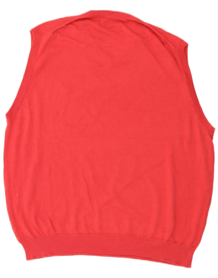 Chaps Mens Vest Tank Top 2XL Pink Bumbac