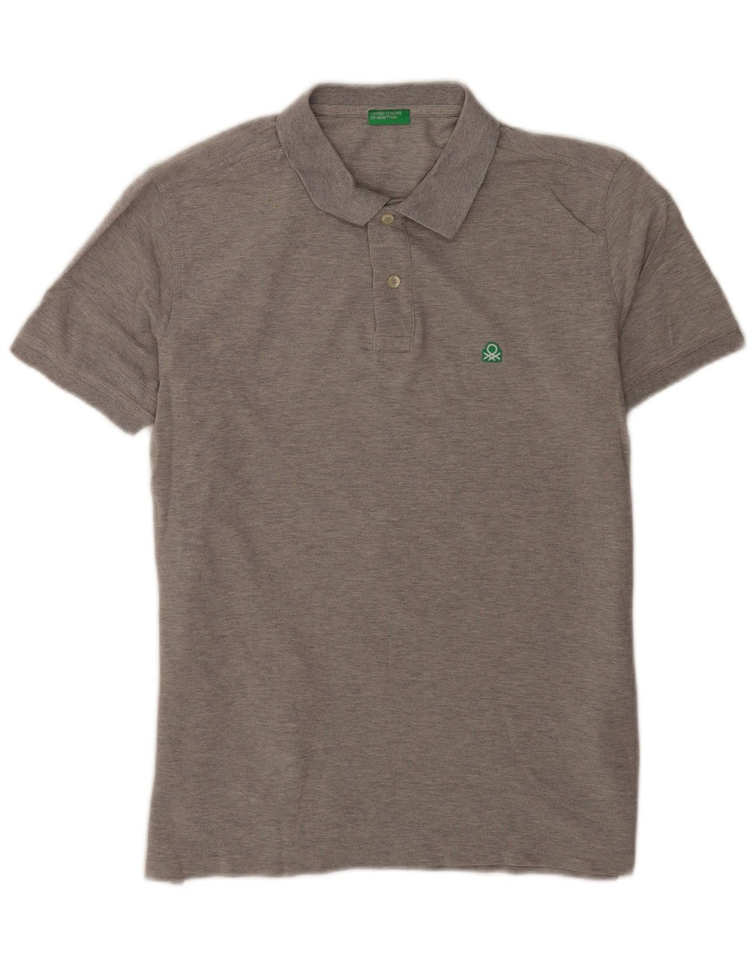 Tricou polo Benetton pentru bărbați, mare, gri, bumbac