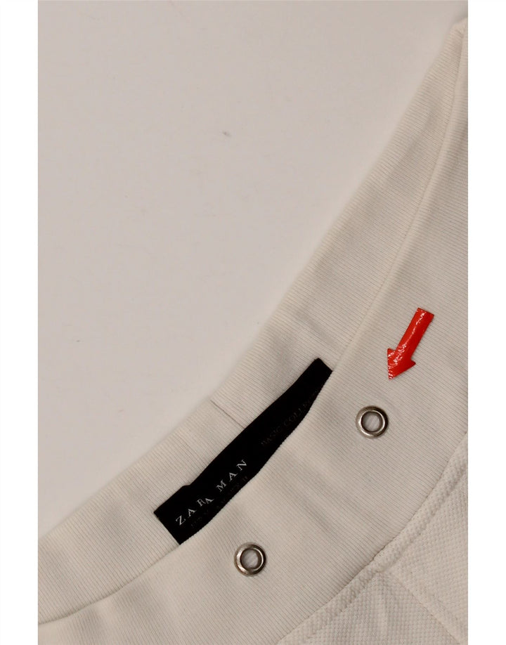 Pantaloni scurți chino pentru bărbați Zara Medium W31 Bumbac alb