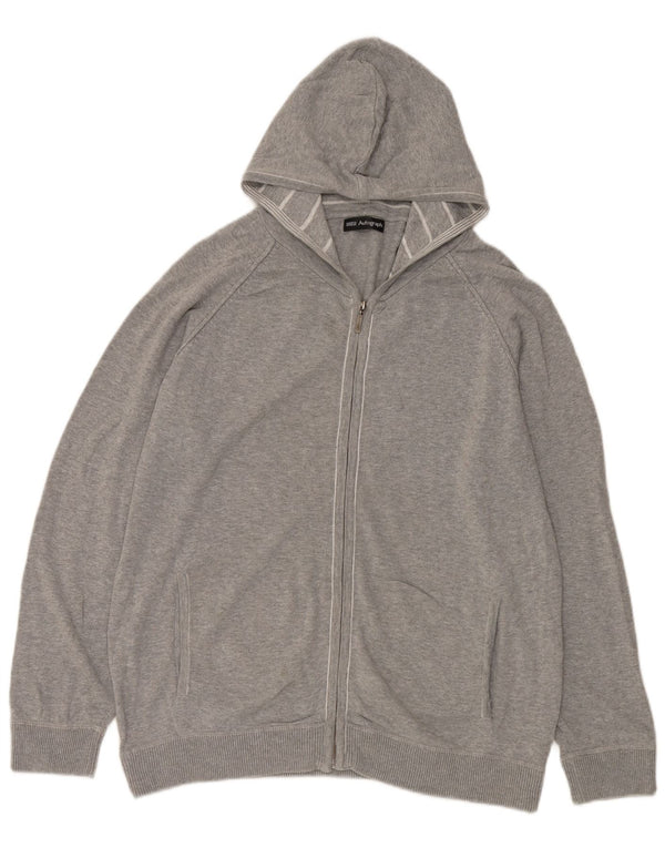 Pulover cardigan cu glugă pentru bărbați Marks & Spencer, mare, gri, bumbac