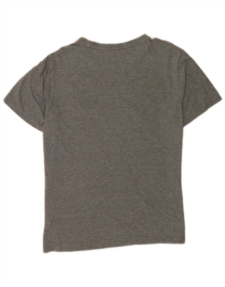 Tricou cu grafic Puma pentru bărbați Top din bumbac cu pete gri mediu
