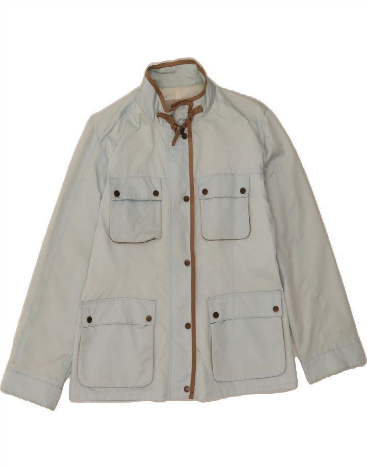 HENRY COTTONS Womens Utility Jacket IT 46 Large Blue Polyamide Vintage Henry Cottons and Second-Hand Henry Cottons from Messina Hembry 