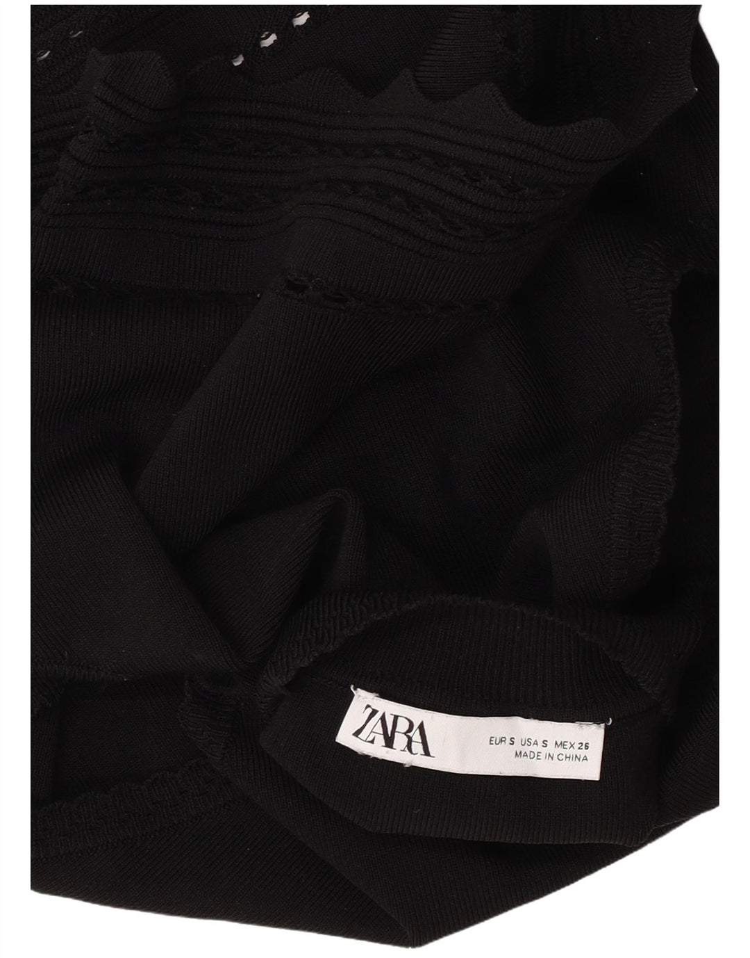 Top tanc pentru femeie Zara Crop Vest UK 8 Small Black