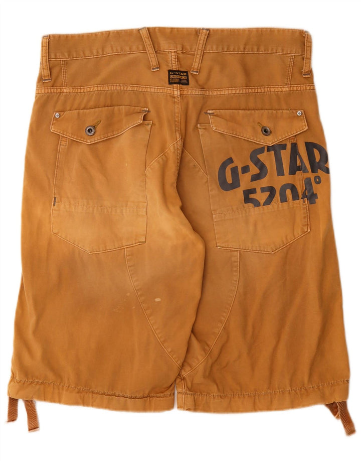 Pantaloni scurti cargo grafic G-Star pentru bărbați W34, bumbac mare, bej