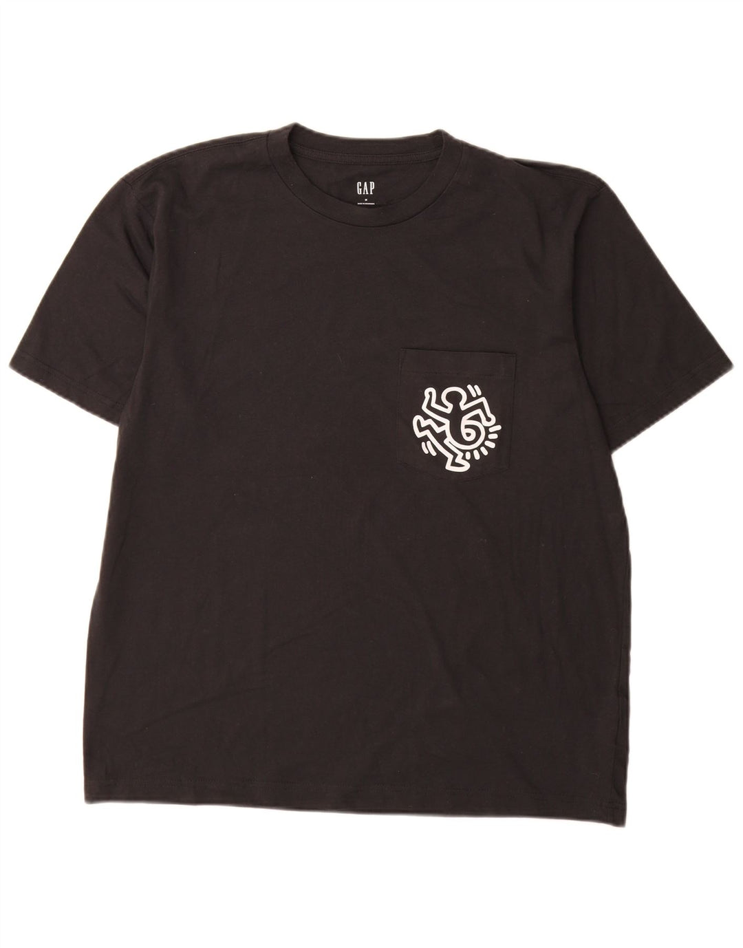 Tricou grafic Gap pentru bărbați Top mediu negru bumbac