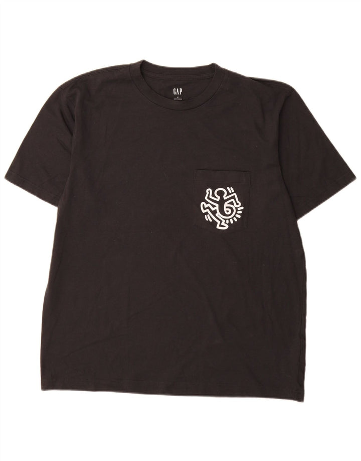 Tricou grafic Gap pentru bărbați Top mediu negru bumbac