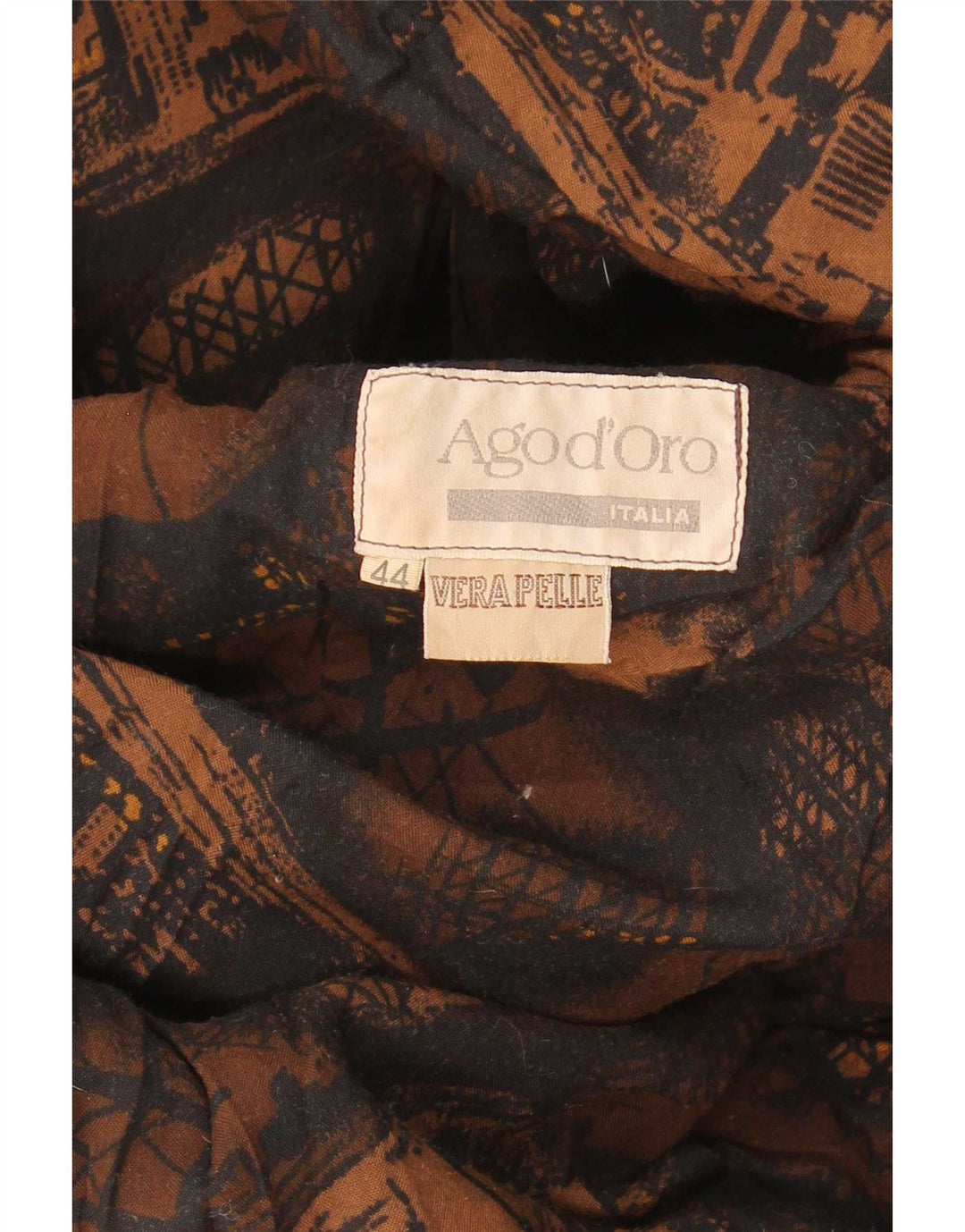 Pardesiu din piele intoarsa vintage pentru femei IT 44 Maro Mediu Piele Animal Print