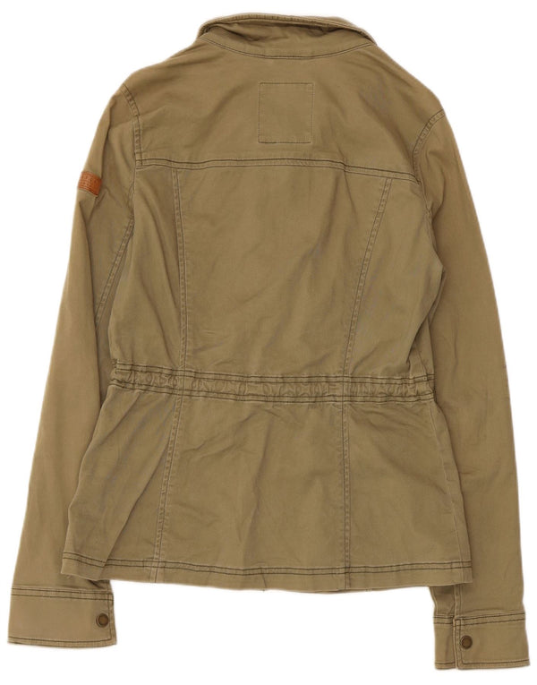 Jachetă Hollister pentru femei UK 12 Medium Khaki Bumbac