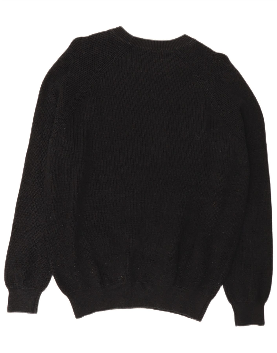 Pulover pentru bărbați Zara, cu gât de barcă, mic, negru, bumbac