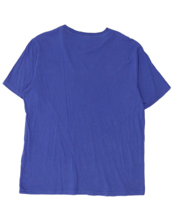 Champion Mens Graphic T-Shirt Top Medium Blue