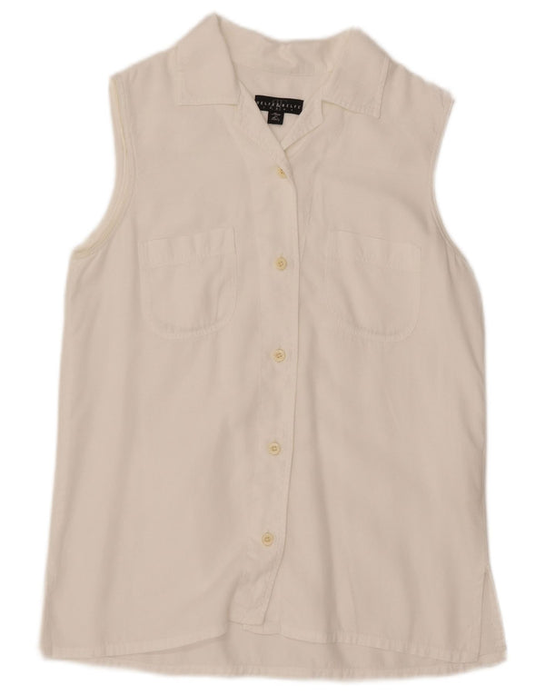 Bluză cămașă fără mâneci pentru femei Belfe & Belfe IT 42 Lyocell alb mediu