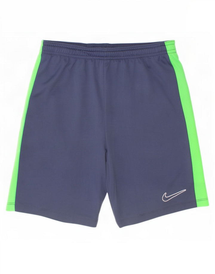 Pantaloni scurți sport Nike pentru băieți 12-13 ani, mari, albastru, poliester color bloc