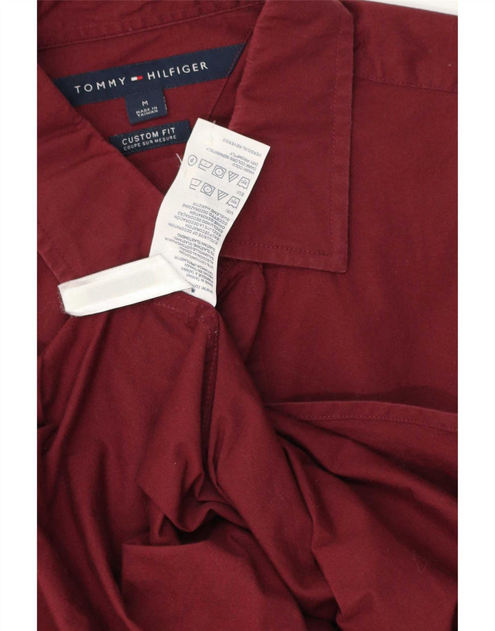 Cămașă personalizată pentru bărbați Tommy Hilfiger, bumbac mediu burgundy