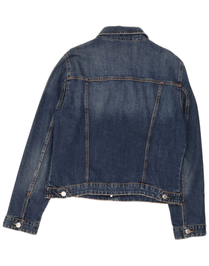 Jachetă de blugi pentru femei Zara UK 18 XL, bumbac albastru