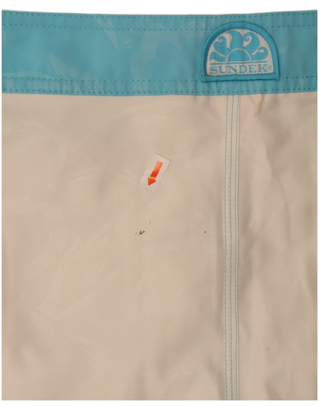 Sundek Pantaloni scurți de înot pentru bărbați, poliester floral alb mediu