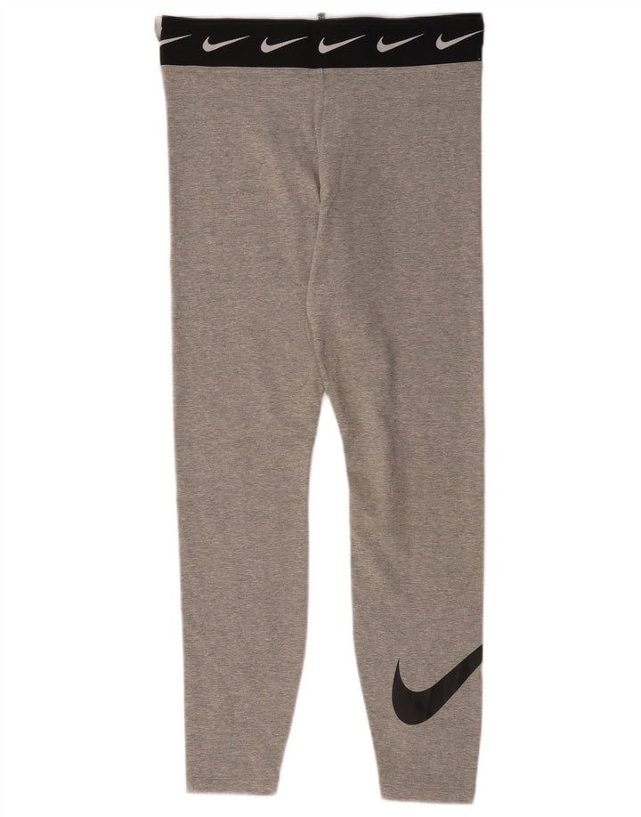 Leggings grafic Nike pentru femei UK 14, mare, gri bumbac