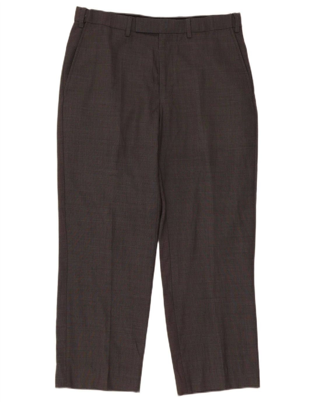 Marks & Spencer Pantaloni de costum drepți croiți pentru bărbați L32 L26 Lână gri