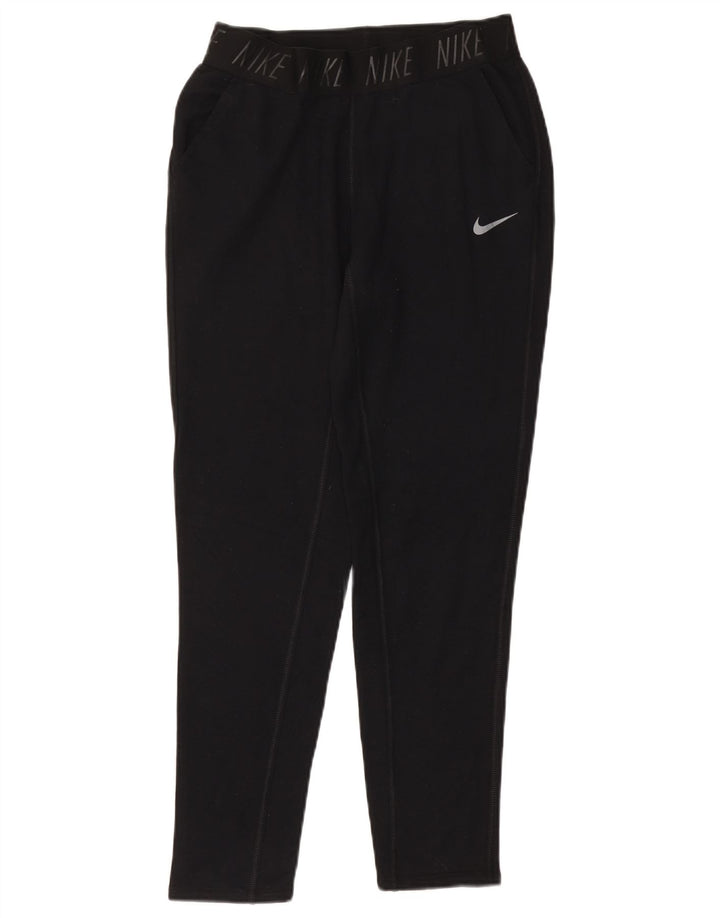 Pantaloni de trening NIKE Dri Fit Graphic pentru femei UK 10 Small Black