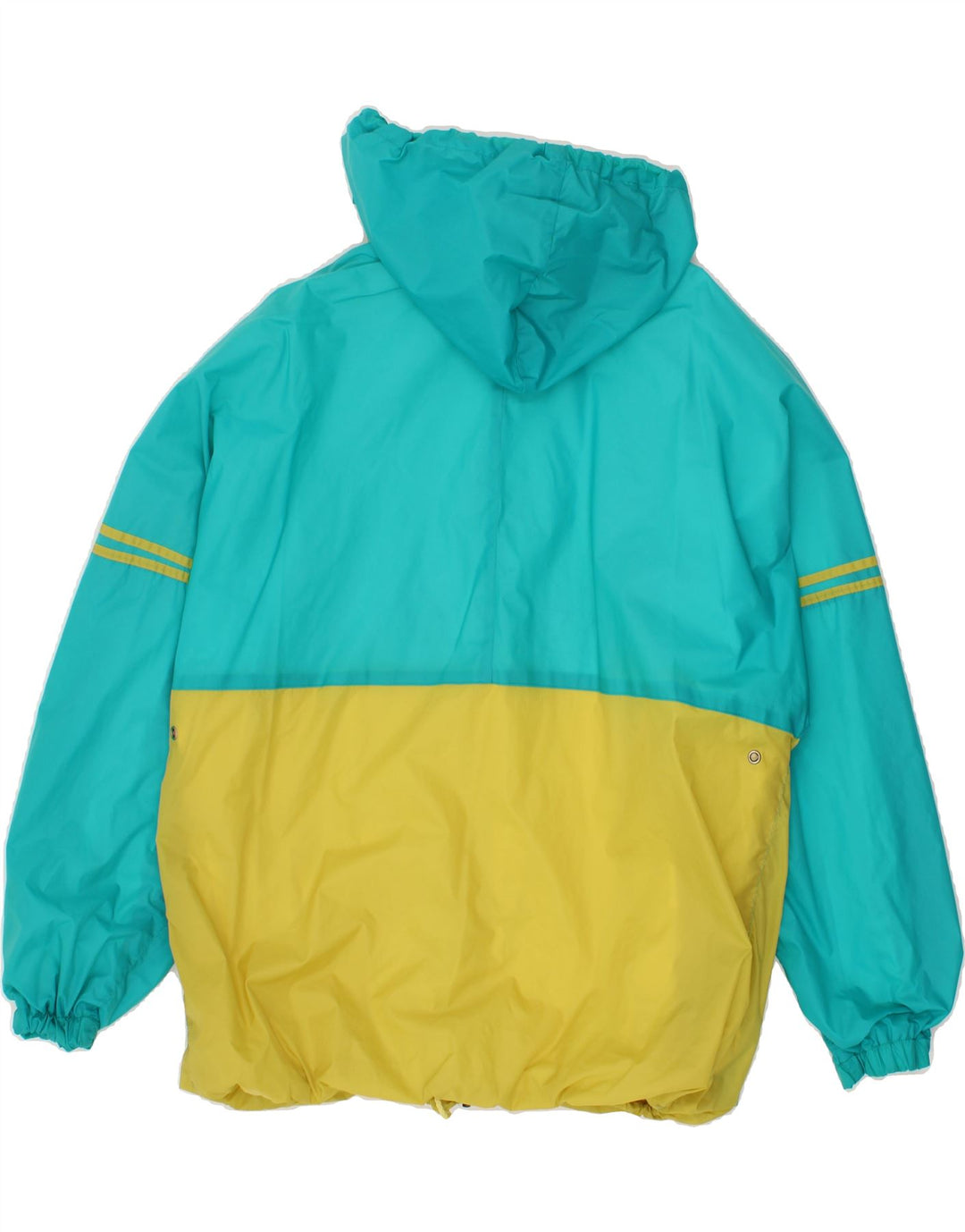 MARCEL CLAIR Womens Unisex Rain Jacket IT 44/46 Large Blue Colourblock Vintage Marcel Clair and Second-Hand Marcel Clair from Messina Hembry 