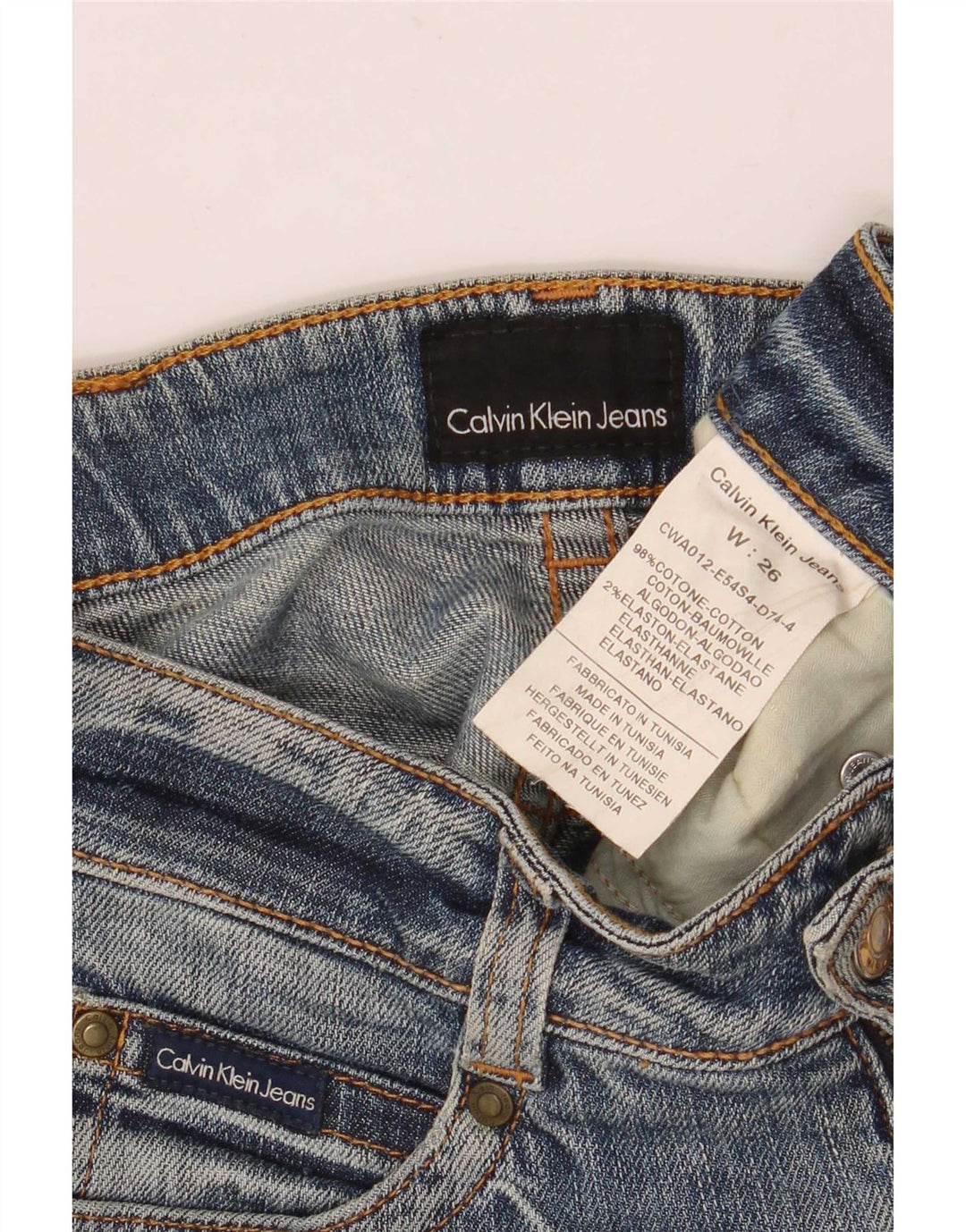 Blugi slim pentru femei Calvin Klein W26 L30 Bumbac albastru