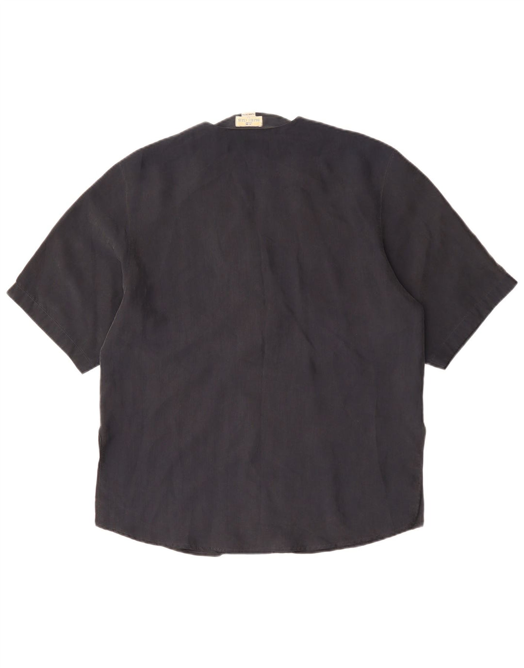 Bluză cămașă cu mânecă scurtă pentru femei BLUE CLUB IT 42 Mătase medie neagră