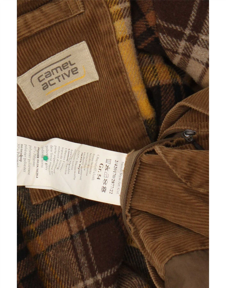 Jachetă din velur pentru bărbați Camel Active IT 54 XL bumbac bej