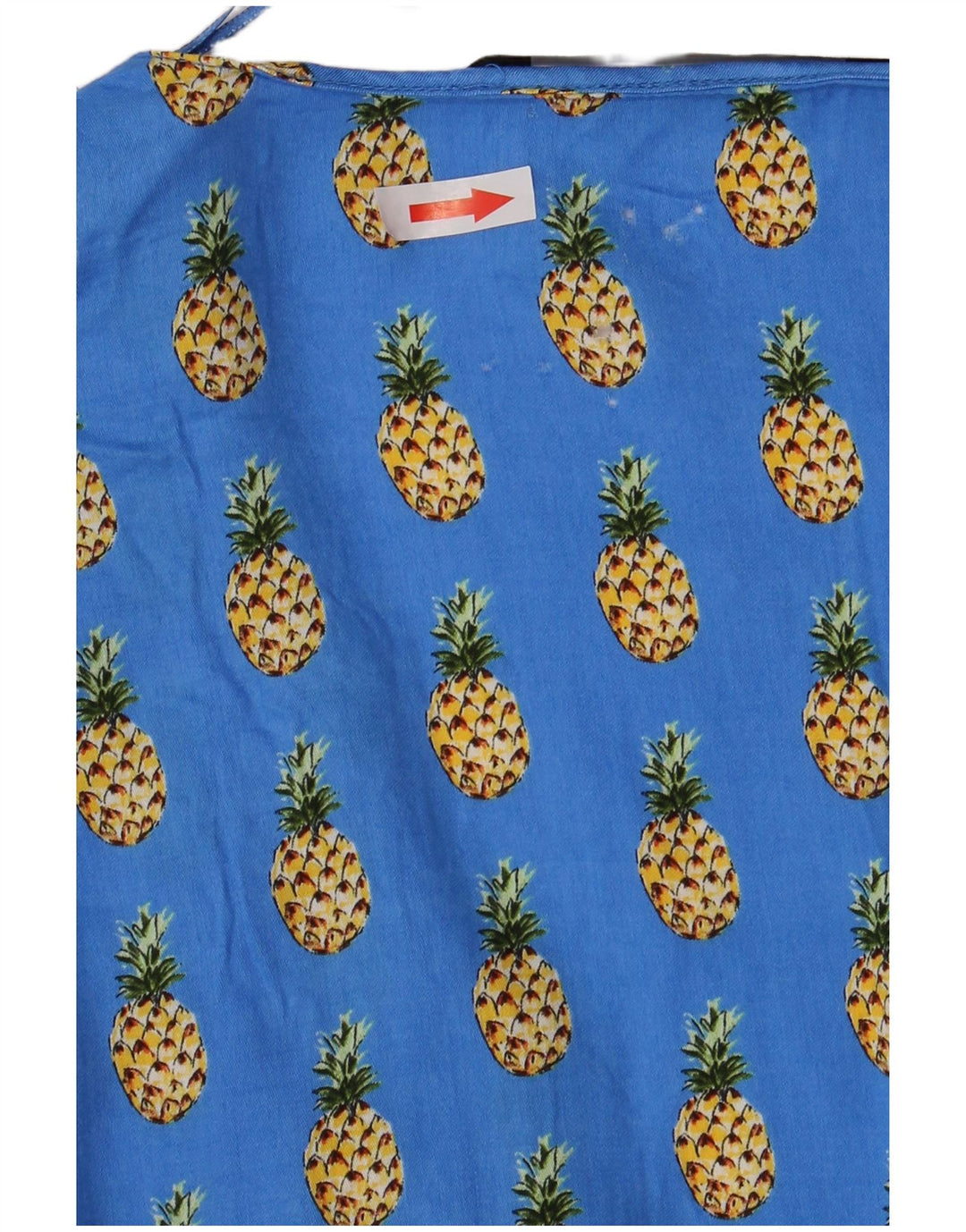 Bluză de top cu mâneci 3/4 cu model abstract pentru femei Zara UK 18 XL Blue Viscose