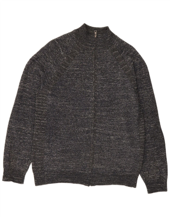 Pulover cardigan pentru bărbați Marks & Spencer, poliester cu pături, gri mediu