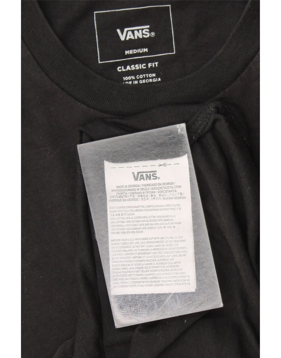 VANS Bărbați Classic Fit Graphic Top cu mânecă lungă, bumbac mediu negru