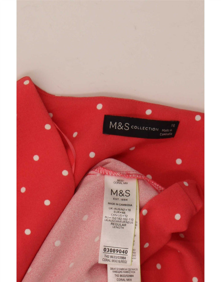 Rochie schimbătoare pentru femei Marks & Spencer UK 16 Large Pink Spotted Polyester