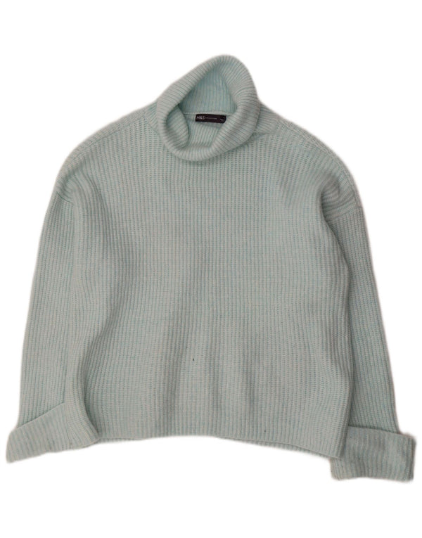 Marks & Spencer Pulover oversized cu gât rulat pentru femei UK 16 Large Blue