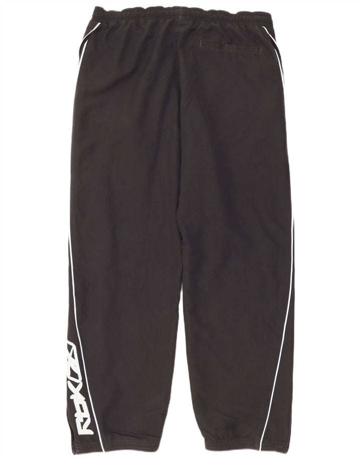 Pantaloni de trening grafic pentru bărbați Reebok Pantaloni de jogging mari, negru, poliester