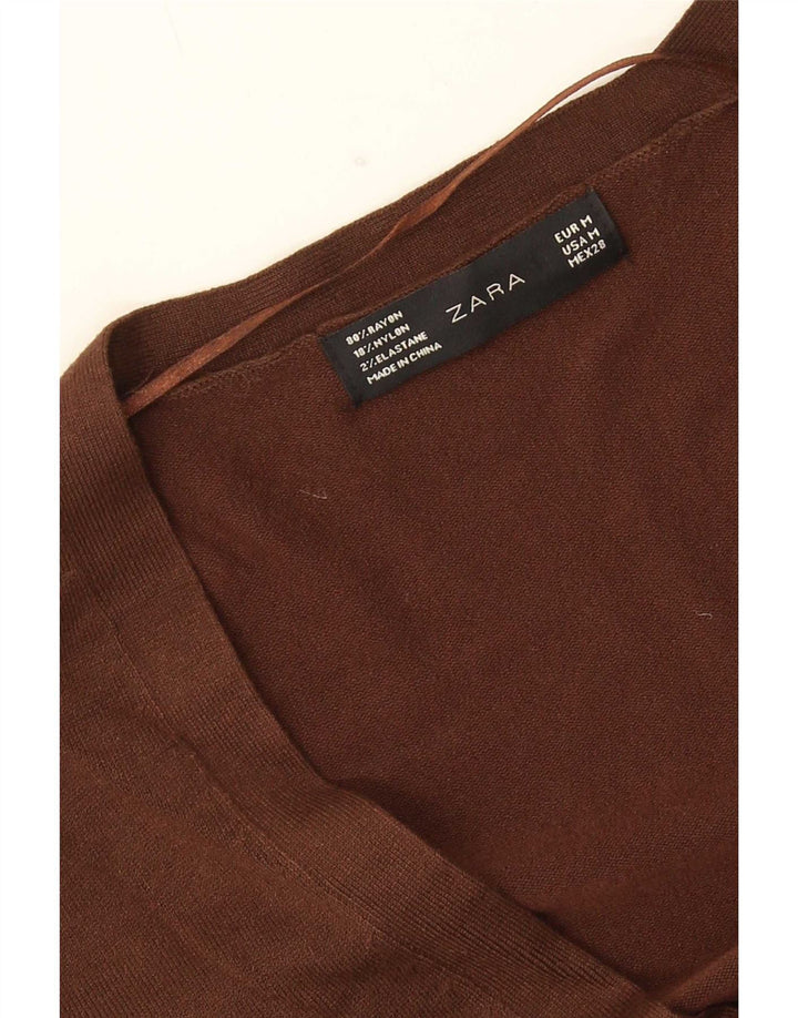Pulover Cardigan pentru Damă Zara UK 14 Maro Mediu Rayon