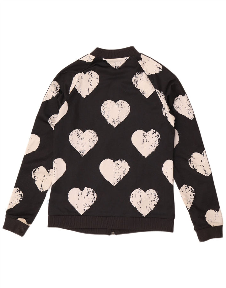 Jachetă de top pentru trening grafic Adidas pentru femei IT 42 Medium Black Heart