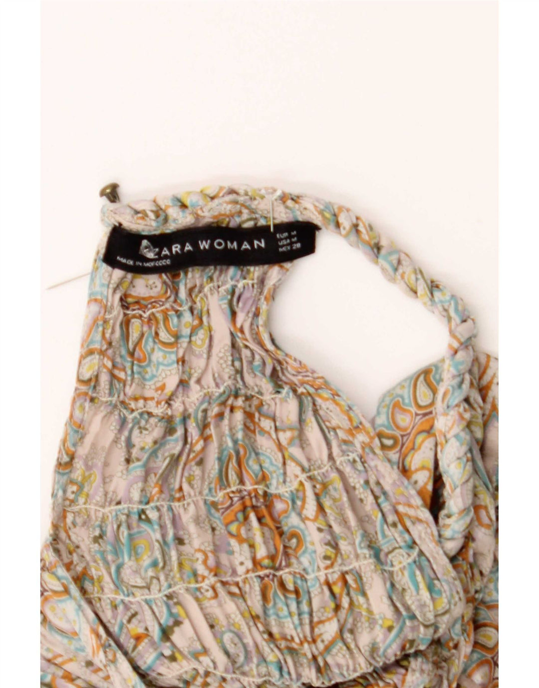 Rochie de soare supradimensionată pentru femei Zara UK 14 Medium Multicolor Paisley