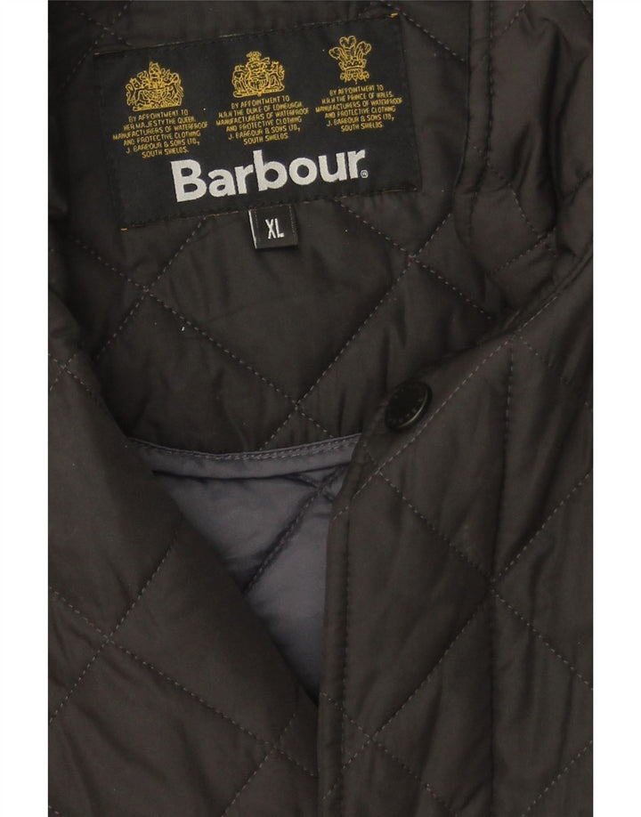 BARBOUR Mens Quilted Jacket UK 42 XL Black Vintage Barbour and Second-Hand Barbour from Messina Hembry 