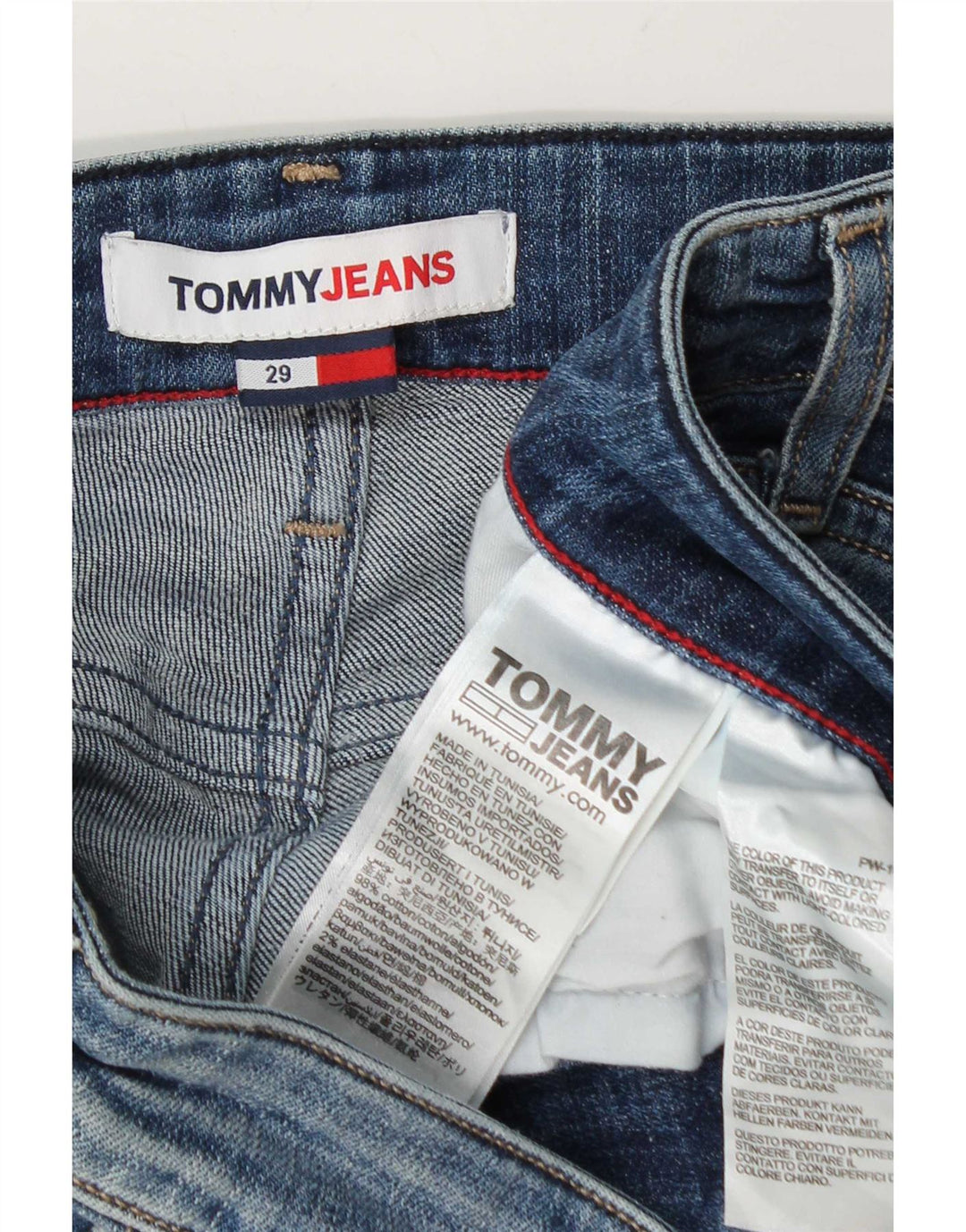 Pantaloni scurți din denim pentru bărbați Tommy Hilfiger W29 Small Blue Bumbac