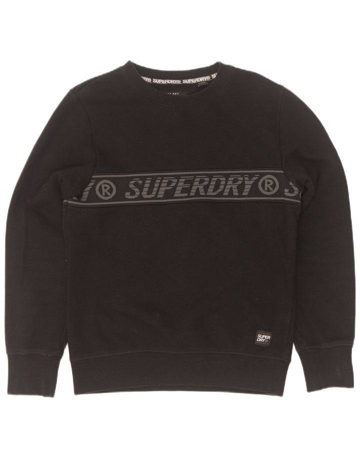 Pulover grafic Superdry pentru bărbați, bumbac mic, negru