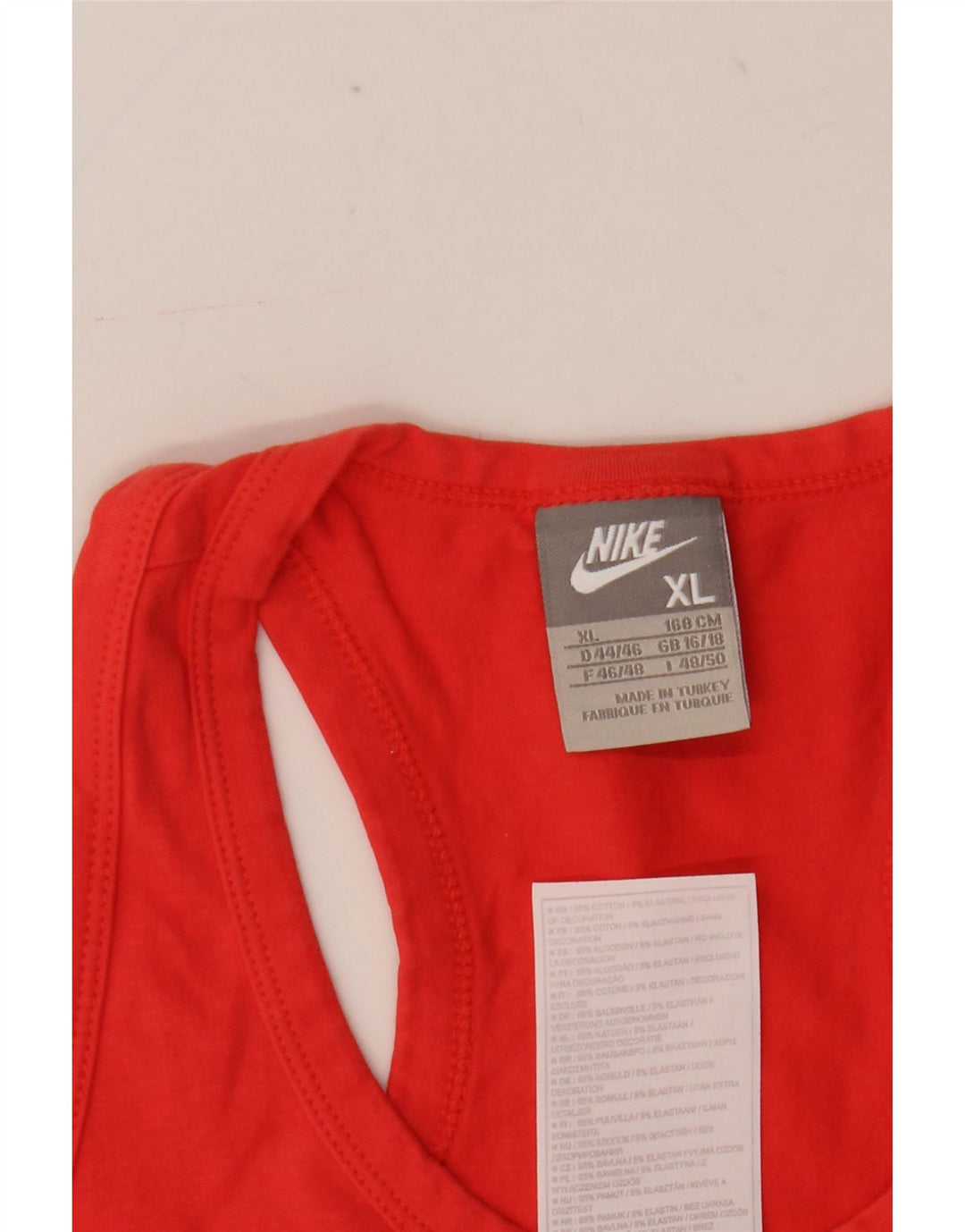 Vestă din Jersey pentru femei Nike UK 16/18 XL Bumbac roșu