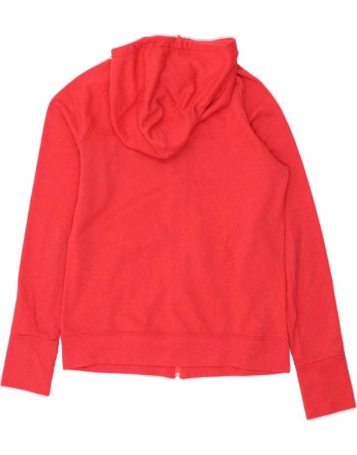 ADIDAS Womens Climalite Zip Hoodie Sweater UK 14 Medium Red Vintage Adidas and Second-Hand Adidas from Messina Hembry 