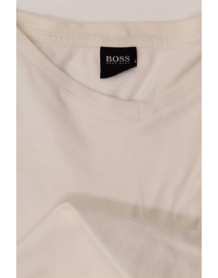 Hugo Boss Mens T-Shirt Top XL White Cotton